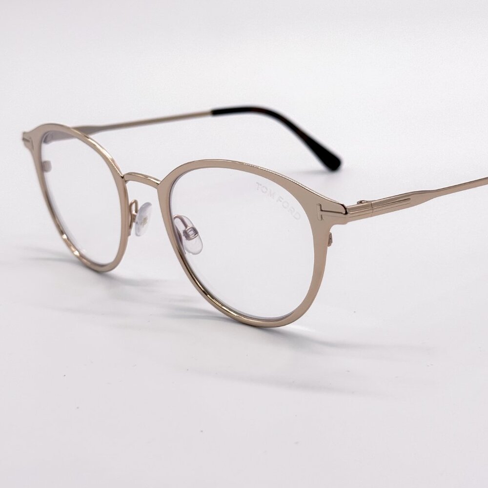 NEW TOM FORD TF5528/B 029 MEN EYEGLASSES FT5528-B/O SHINY ROSE GOLD - Picture 5 of 11
